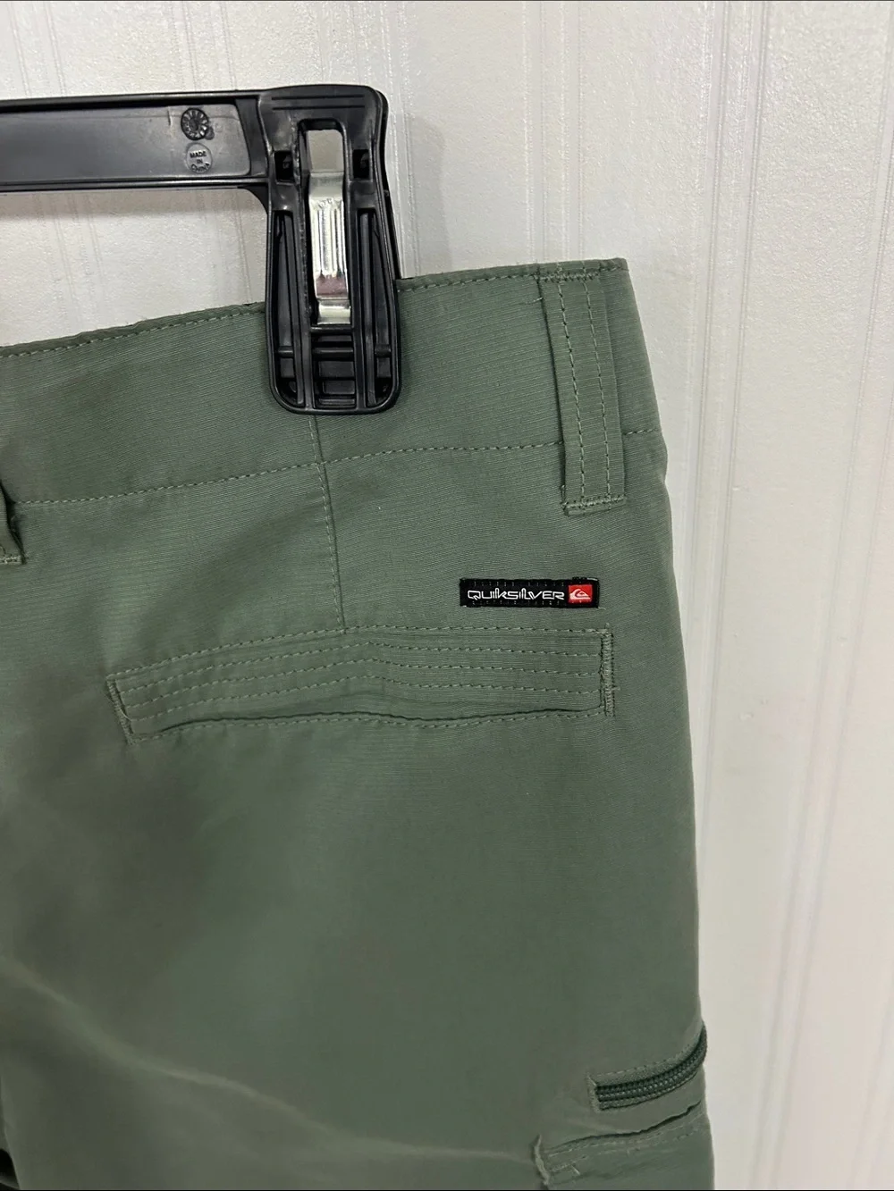 Quiksilver Men's Sage Green Cargo Shorts